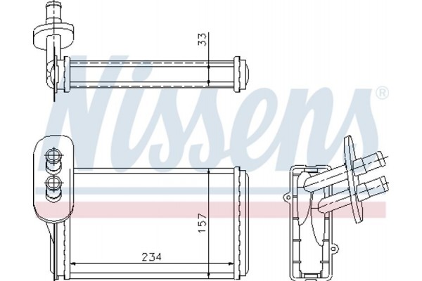 Nissens Εναλλάκτης θερμότητας, Θέρμανση Εσωτερικού Χώρου - 73962