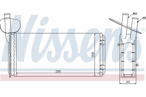 Nissens Εναλλάκτης θερμότητας, Θέρμανση Εσωτερικού Χώρου - 73965