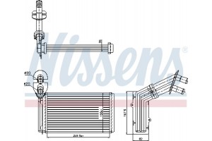 Nissens Εναλλάκτης θερμότητας, Θέρμανση Εσωτερικού Χώρου - 73973