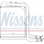 Nissens Εναλλάκτης θερμότητας, Θέρμανση Εσωτερικού Χώρου - 73976
