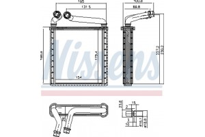 Nissens Εναλλάκτης θερμότητας, Θέρμανση Εσωτερικού Χώρου - 73979