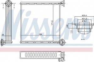 Nissens Εναλλάκτης θερμότητας, Θέρμανση Εσωτερικού Χώρου - 73980