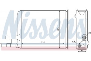 Nissens Εναλλάκτης θερμότητας, Θέρμανση Εσωτερικού Χώρου - 73984