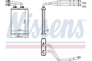 Nissens Εναλλάκτης θερμότητας, Θέρμανση Εσωτερικού Χώρου - 73990