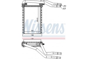 Nissens Εναλλάκτης θερμότητας, Θέρμανση Εσωτερικού Χώρου - 73991