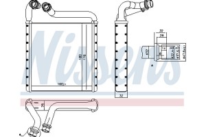 Nissens Εναλλάκτης θερμότητας, Θέρμανση Εσωτερικού Χώρου - 73994