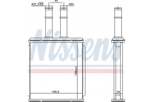 Nissens Εναλλάκτης θερμότητας, Θέρμανση Εσωτερικού Χώρου - 73999