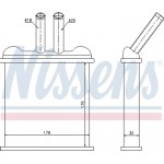 Nissens Εναλλάκτης θερμότητας, Θέρμανση Εσωτερικού Χώρου - 76502