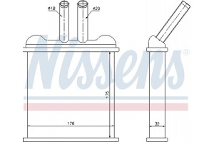 Nissens Εναλλάκτης θερμότητας, Θέρμανση Εσωτερικού Χώρου - 76502