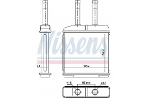 Nissens Εναλλάκτης θερμότητας, Θέρμανση Εσωτερικού Χώρου - 76506