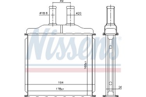 Nissens Εναλλάκτης θερμότητας, Θέρμανση Εσωτερικού Χώρου - 76509