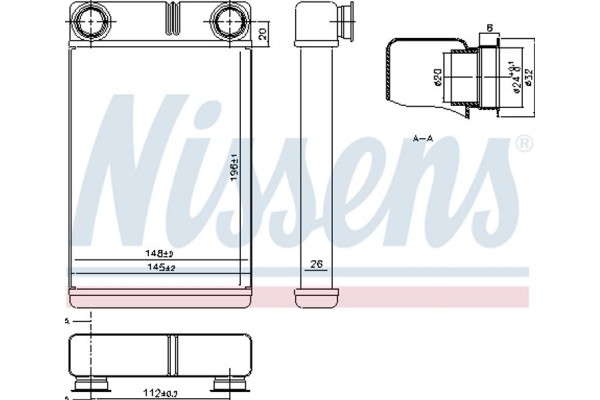 Nissens Εναλλάκτης θερμότητας, Θέρμανση Εσωτερικού Χώρου - 76515
