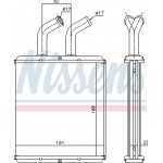 Nissens Εναλλάκτης θερμότητας, Θέρμανση Εσωτερικού Χώρου - 77514