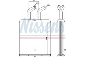 Nissens Εναλλάκτης θερμότητας, Θέρμανση Εσωτερικού Χώρου - 77514