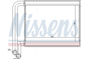 Nissens Εναλλάκτης θερμότητας, Θέρμανση Εσωτερικού Χώρου - 77527