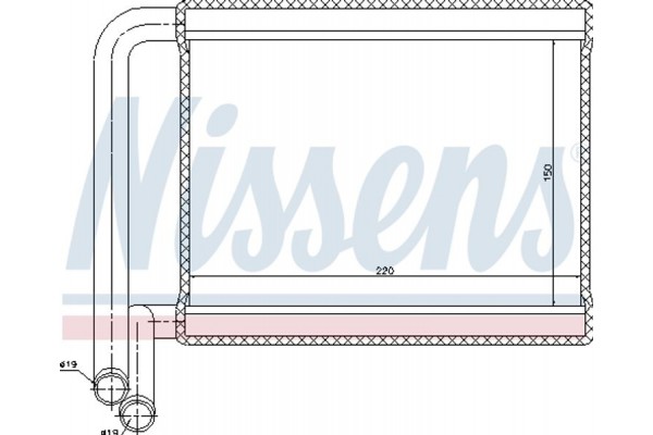 Nissens Εναλλάκτης θερμότητας, Θέρμανση Εσωτερικού Χώρου - 77527