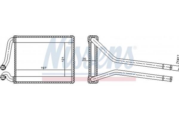Nissens Εναλλάκτης θερμότητας, Θέρμανση Εσωτερικού Χώρου - 77537