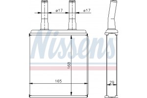 Nissens Εναλλάκτης θερμότητας, Θέρμανση Εσωτερικού Χώρου - 77604