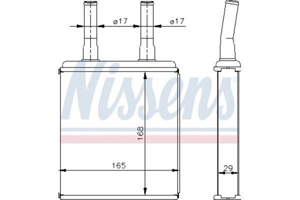 Nissens Εναλλάκτης θερμότητας, Θέρμανση Εσωτερικού Χώρου - 77604