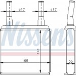 Nissens Εναλλάκτης θερμότητας, Θέρμανση Εσωτερικού Χώρου - 77605