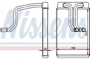 Nissens Εναλλάκτης θερμότητας, Θέρμανση Εσωτερικού Χώρου - 77620