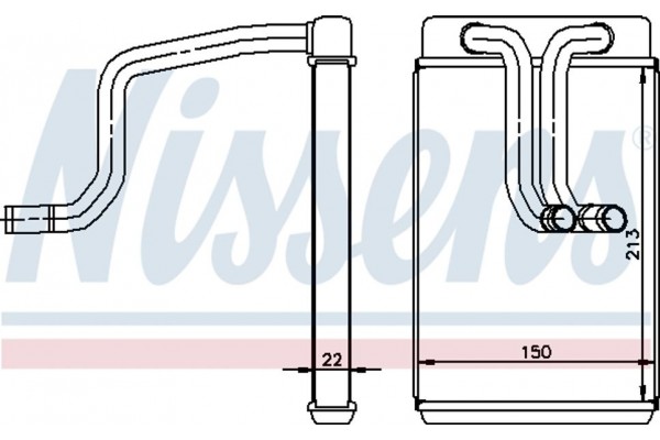 Nissens Εναλλάκτης θερμότητας, Θέρμανση Εσωτερικού Χώρου - 77620