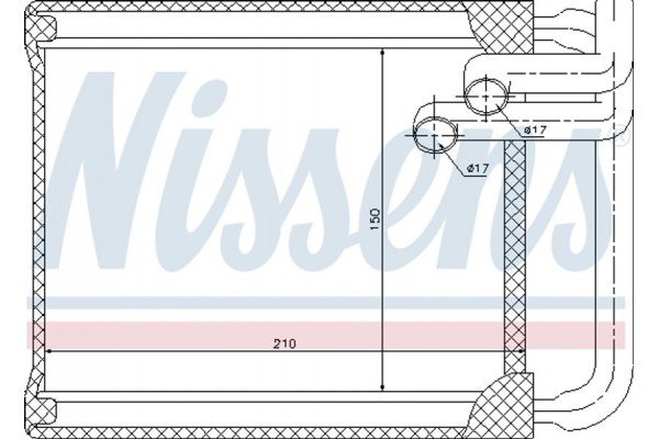 Nissens Εναλλάκτης θερμότητας, Θέρμανση Εσωτερικού Χώρου - 77632