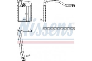 Nissens Εναλλάκτης θερμότητας, Θέρμανση Εσωτερικού Χώρου - 77649