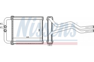 Nissens Εναλλάκτης θερμότητας, Θέρμανση Εσωτερικού Χώρου - 77657