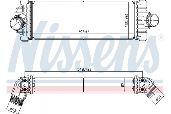 Nissens Ψυγείο Αέρα Υπερπλήρωσης - 961230