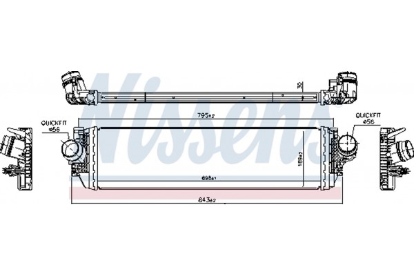 Nissens Ψυγείο Αέρα Υπερπλήρωσης - 961504