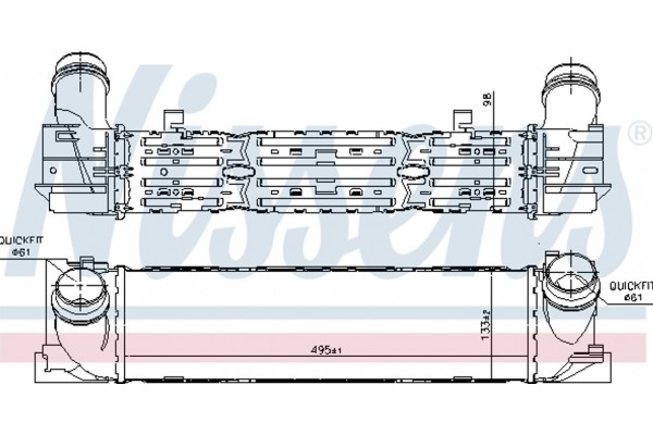 Nissens Ψυγείο Αέρα Υπερπλήρωσης - 96450