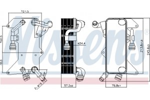 Nissens Ψυγείο λαδιού, αυτόμ. κιβ. ταχυτ. - 90894