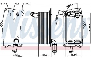 Nissens Ψυγείο λαδιού, αυτόμ. κιβ. ταχυτ. - 91104