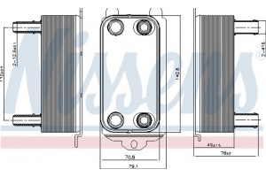 Nissens Ψυγείο λαδιού, αυτόμ. κιβ. ταχυτ. - 91116