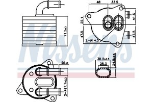 Nissens Ψυγείο λαδιού, αυτόμ. κιβ. ταχυτ. - 91286