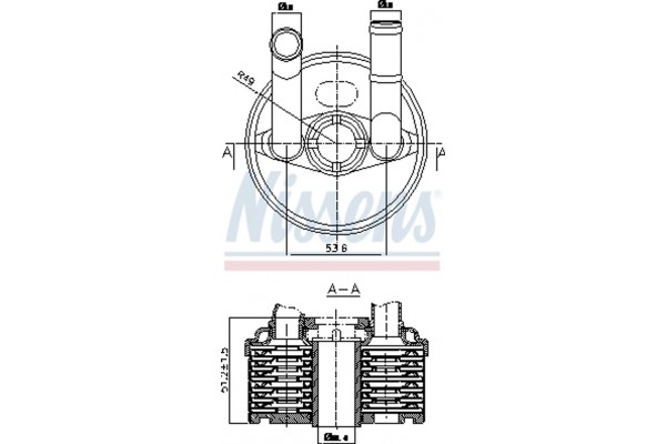 Nissens Ψυγείο λαδιού, αυτόμ. κιβ. ταχυτ. - 90666