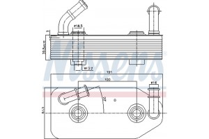 Nissens Ψυγείο λαδιού, αυτόμ. κιβ. ταχυτ. - 90667