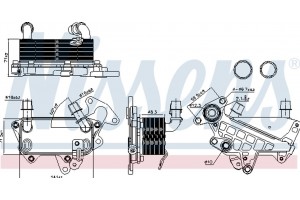 Nissens Ψυγείο λαδιού, αυτόμ. κιβ. ταχυτ. - 90732