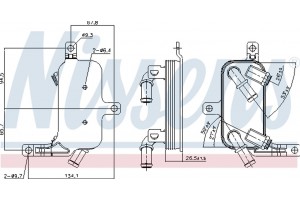 Nissens Ψυγείο λαδιού, αυτόμ. κιβ. ταχυτ. - 90891