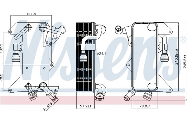Nissens Ψυγείο λαδιού, αυτόμ. κιβ. ταχυτ. - 90894