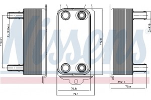 Nissens Ψυγείο λαδιού, αυτόμ. κιβ. ταχυτ. - 91116