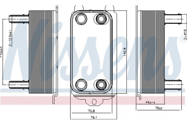 Nissens Ψυγείο λαδιού, αυτόμ. κιβ. ταχυτ. - 91116