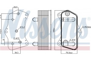 Nissens Ψυγείο λαδιού, αυτόμ. κιβ. ταχυτ. - 91160