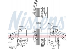 Nissens Ψυγείο λαδιού, αυτόμ. κιβ. ταχυτ. - 91224