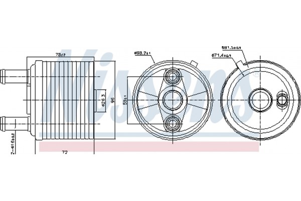 Nissens Ψυγείο λαδιού, αυτόμ. κιβ. ταχυτ. - 91267