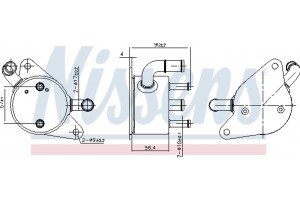 Nissens Ψυγείο λαδιού, αυτόμ. κιβ. ταχυτ. - 91284