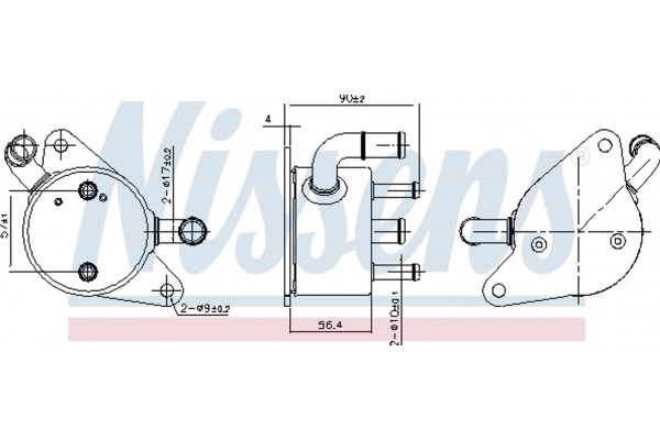 Nissens Ψυγείο λαδιού, αυτόμ. κιβ. ταχυτ. - 91284