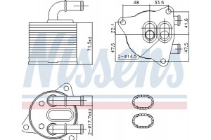 Nissens Ψυγείο λαδιού, αυτόμ. κιβ. ταχυτ. - 91286
