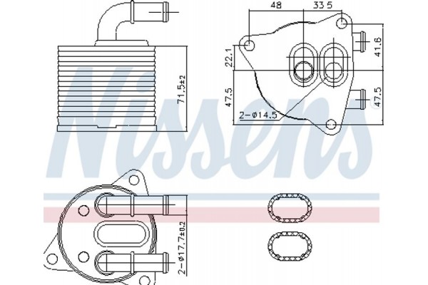 Nissens Ψυγείο λαδιού, αυτόμ. κιβ. ταχυτ. - 91286